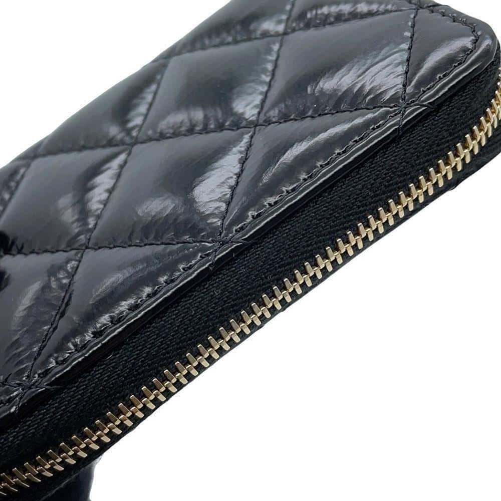 CHANEL Black Leather Coco Mark Wallet - Picture 5 of 9